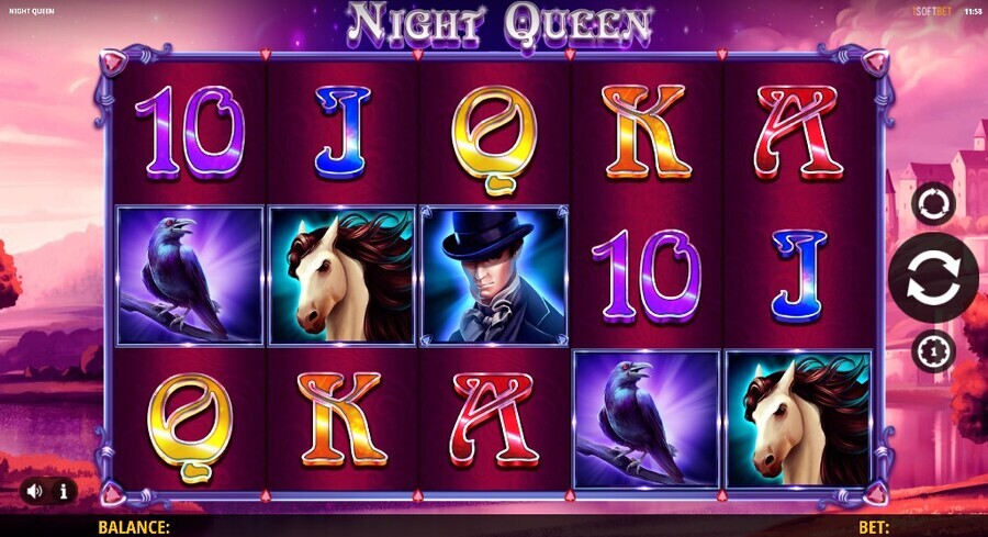 Gameplay av Night Queen slot